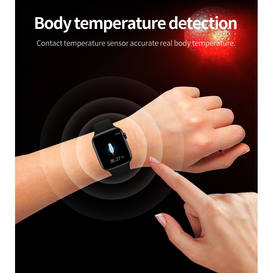 U98 Plus Smart Watch 1.7 Inch Body Temperature Voice Control Lock Screen Smartwatches For IOS Android