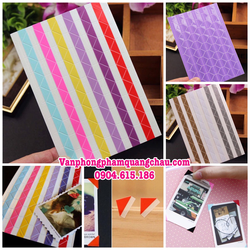 Sticker góc ảnh trang trí scrapbook, album, thiệp - (01 tờ)