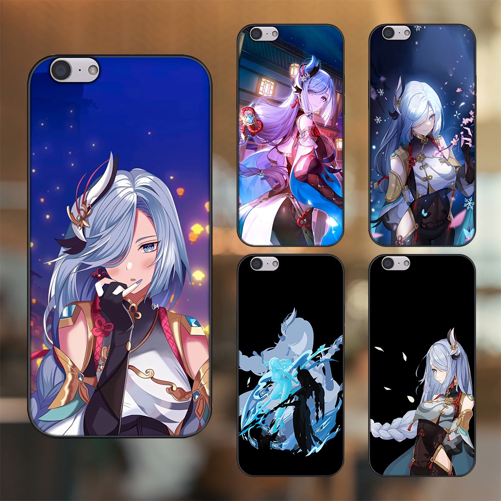 Ốp lưng Oppo A39, F3 Lite viền đen in hình Shenhe Genshin Impact