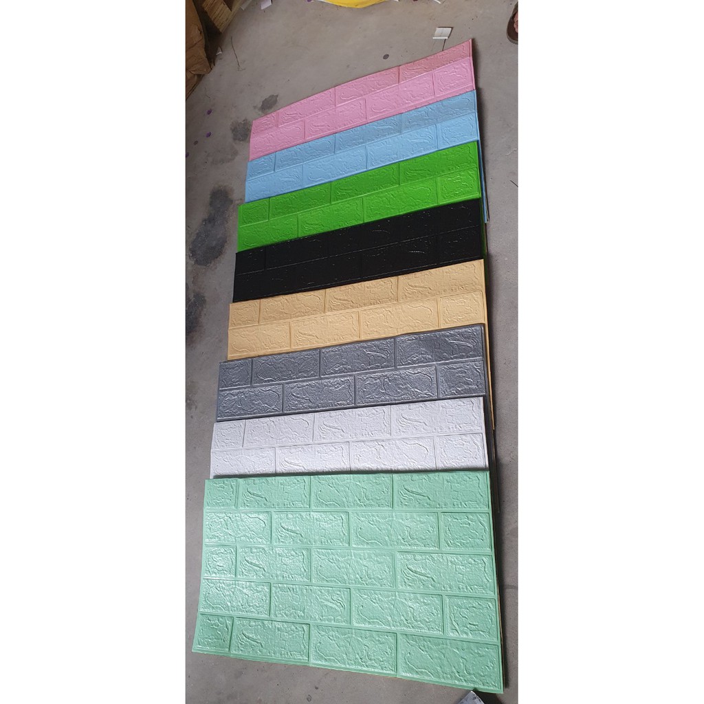 Xốp dán tường giả gạch 3D, (khổ 70*77cm) bóng đẹp keo chắc chắn | BigBuy360 - bigbuy360.vn