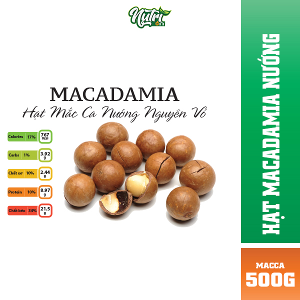 Mắc Ca Úc thương hiệu Nutrion Loại 1 - Hạt Chắc, Béo Giòn, Bao KHÔNG Hôi Dầu