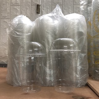 50 nắp nhựa pp hình cầu cho ly 360ml 500ml 700ml, nắp đậy ly nhựa