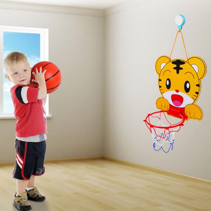 Đồ chơi bóng rổ treo tường mini cho bé hình con vật ngộ nghĩnh dễ thương
