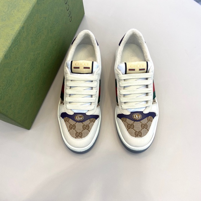 Giày sneaker Gucci Original monogram phối vân sọc LA 2022 on web fullbox