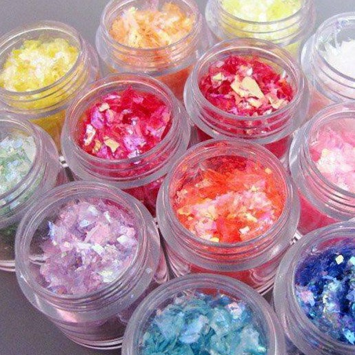 Hủ 35g Kim tuyến giấy/Kim tuyến sequins trang trí móng tay/glitter flakes