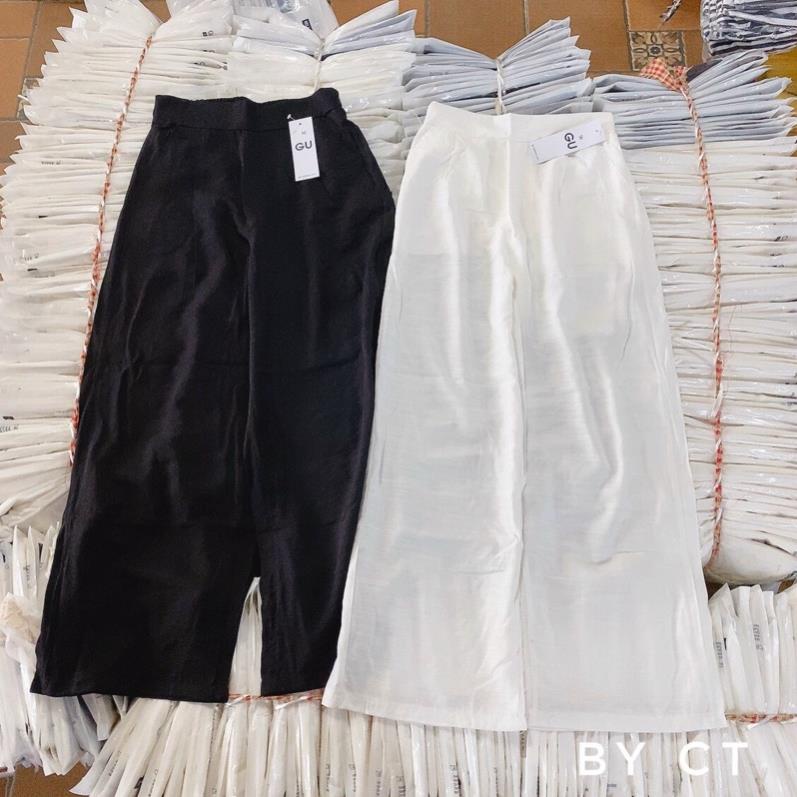 HOT Quần Ống Rộng Đũi Túi GU Hot Trend 2022 Cạp Chun- Quần Culottes Chất Đũi Mịn Mát Có Size Ulzzang Trẻ Trung Hottrend