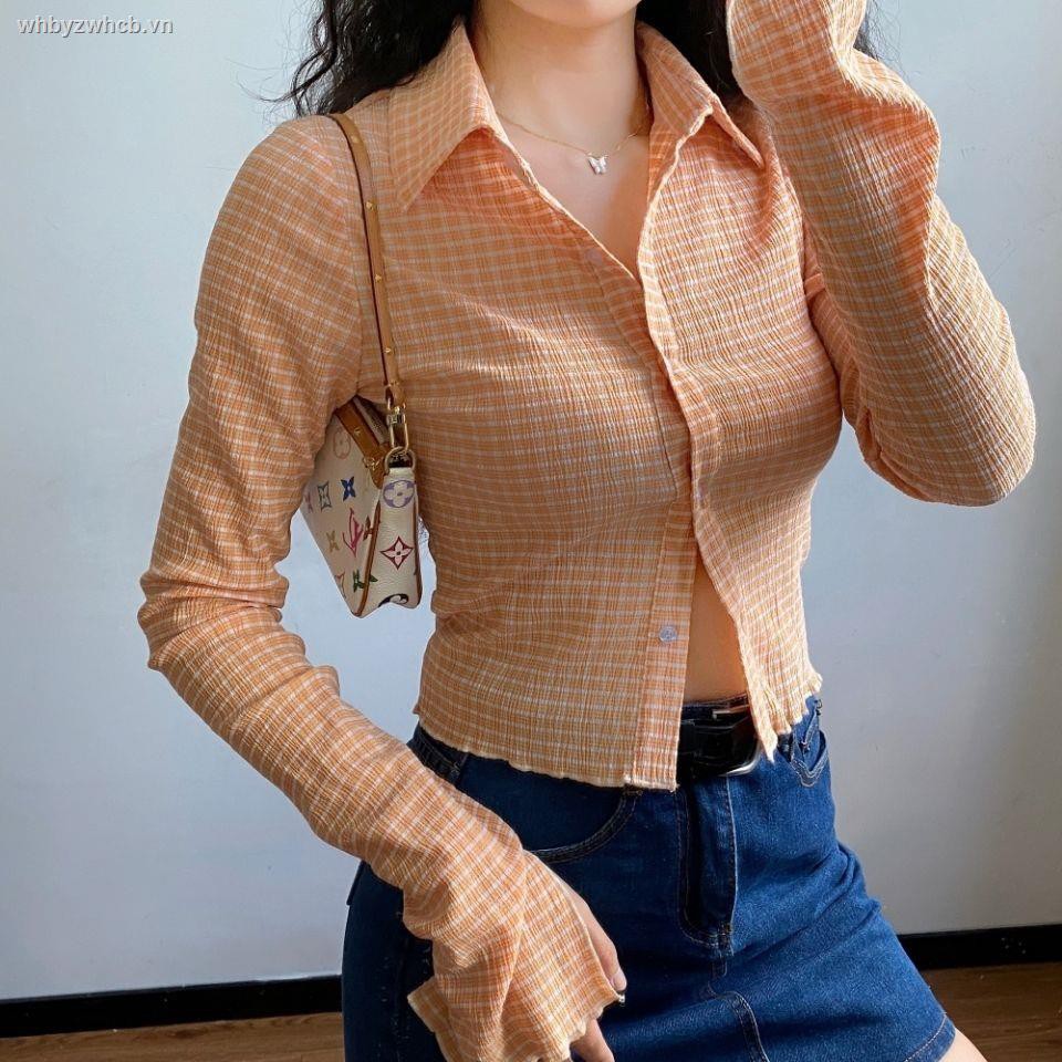 Áo Sơ Mi Dài Tay Họa Tiết Ca Rô Phong Cách Cổ Điển Dành Cho Nữ 8090 | BigBuy360 - bigbuy360.vn