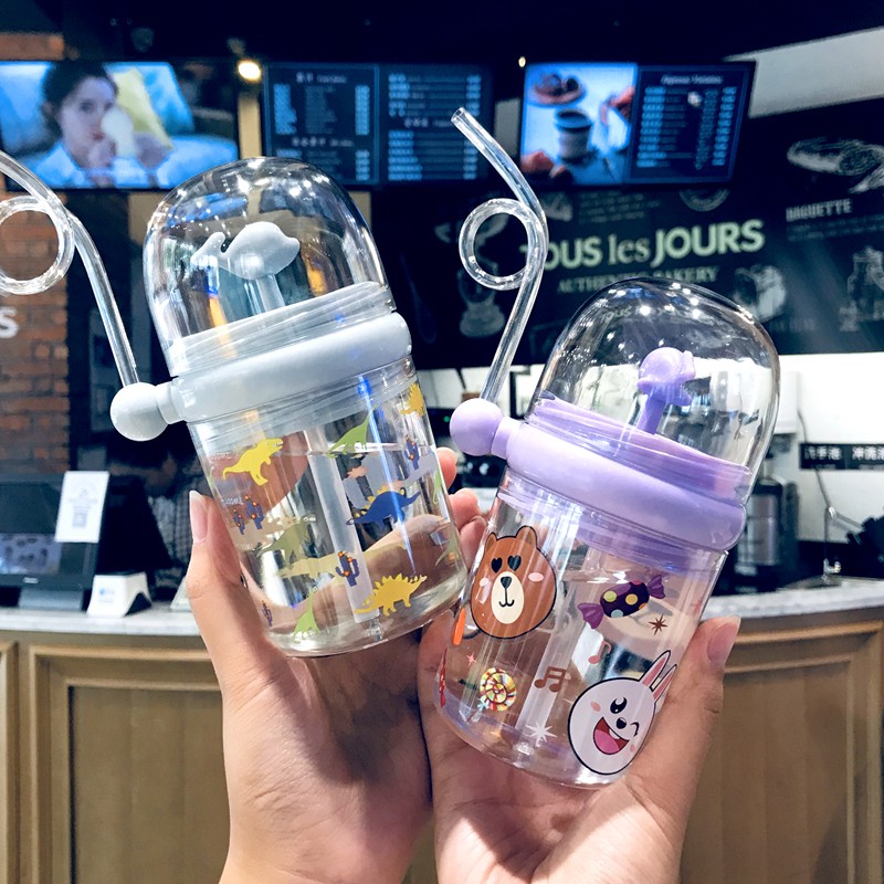 Bình nước cho học sinh tiểu học và mẫu giáo MẪU CÁ HEO- 250ml, mẫu heo xinh 350ml
