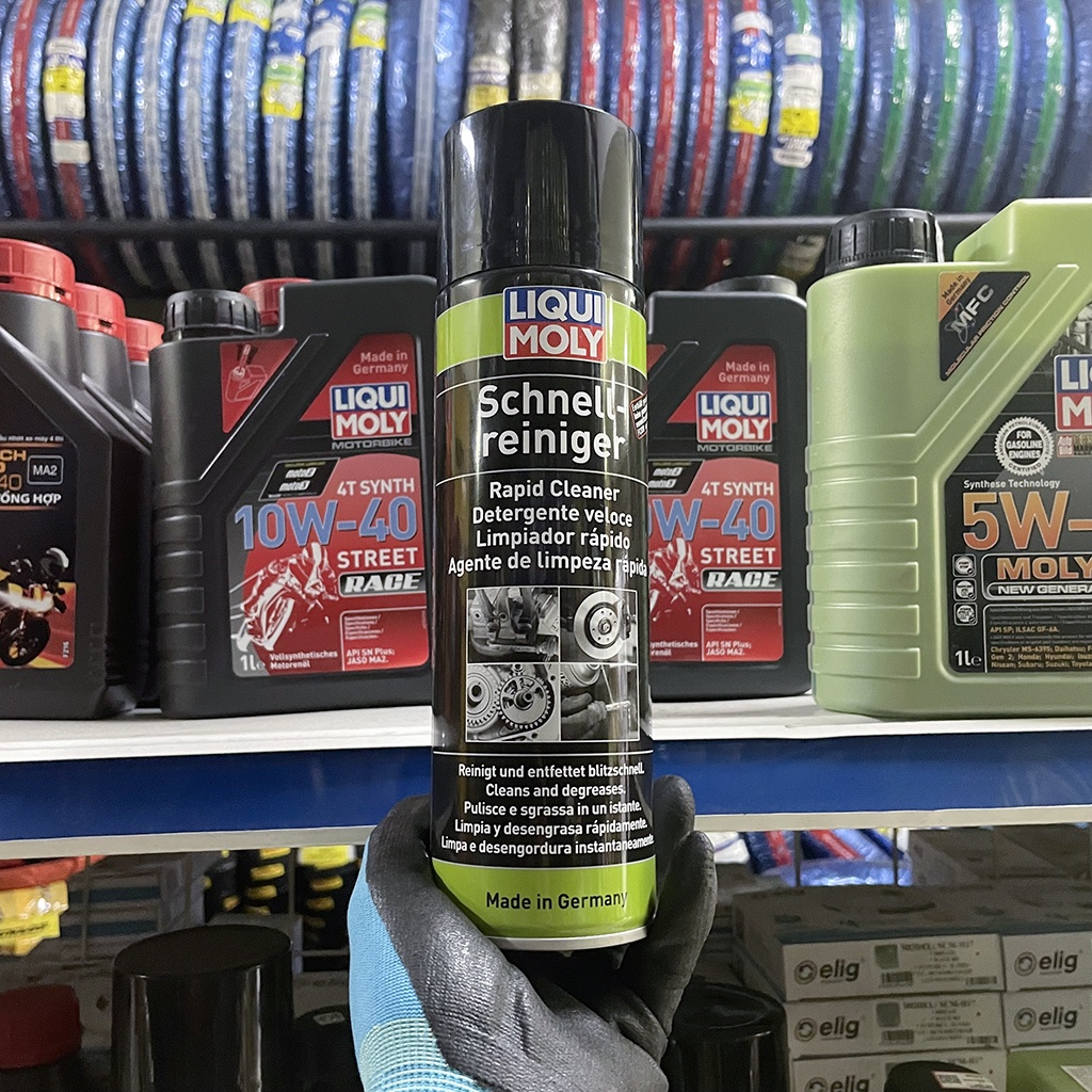 Chai vệ sinh sên Liqui Moly Rapid Cleaner 500ml, vệ sinh thắng đĩa, tẩy rửa dầu mỡ, làm sạch chi tiết máy