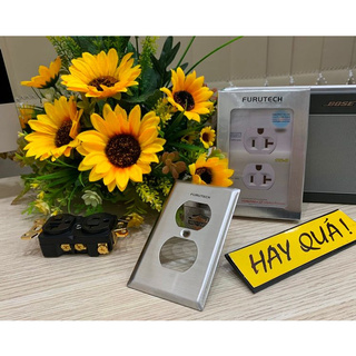 Mặt INOX Furutech - Che ổ cắm tường- Thi công hộp điện cao cấp