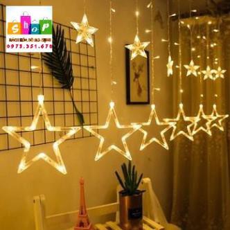 Đèn Nháy Mành Trang Trí Hình Sao 12 Sợi 8 Kiểu Nháy, Trang Trí Noel, Tết Siêu Đẹp-Giadung24h