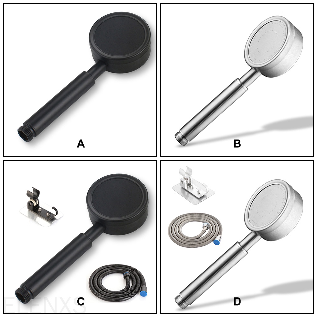 Đầu vòi hoa sen tắm thay thế bằng thép không gỉ màu đen