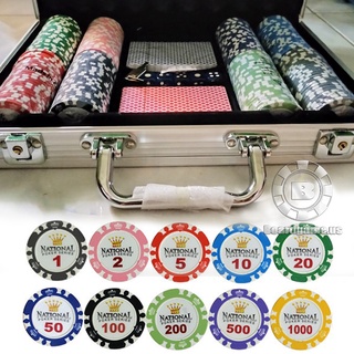 Bộ vali 200 phỉnh poker có số dòng cao cấp National
