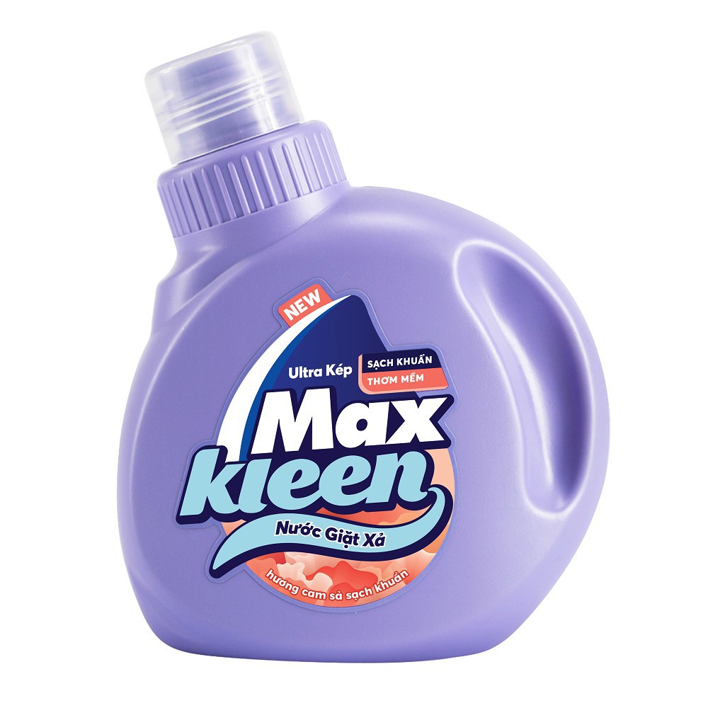 Chai Nước Giặt Xả MaxKleen Hương Cam Sả Sạch Khuẩn 120g/chai