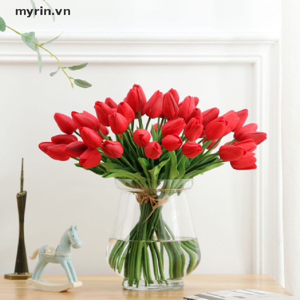 Bó Hoa Tulip Nhân Tạo Trang Trí Tiệc Cưới