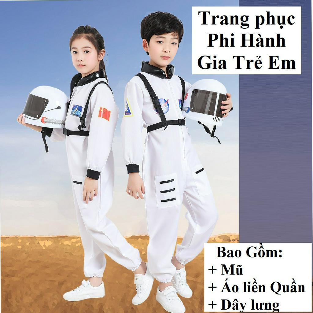 Trang phục hóa trang Phi Hành Gia dành cho bé trai và bé gái kèm mũ
