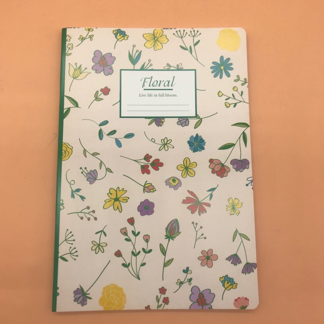 Vở Kẻ Ngang Hoa Chấm Dot Floral Hoạ Tiết Cá Tính vở học sinh 72 TRANG, tập viết giấy trắng tự nhiên in hình cute