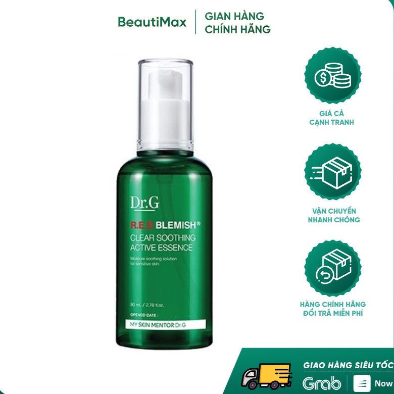 Tinh chất làm dịu, phục hồi da và làm đều màu da Dr.G R.E.D Blemish Clear Soothing Active Essence 80ml BeautyMax