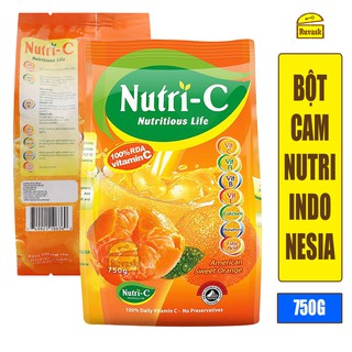 [DATE MỚI] Bột Cam Nutri C Indonesia 750g - Bột Giải Khát Cam Nutri C Tăng Sức Đề Kháng Vitamin C - Ruvask