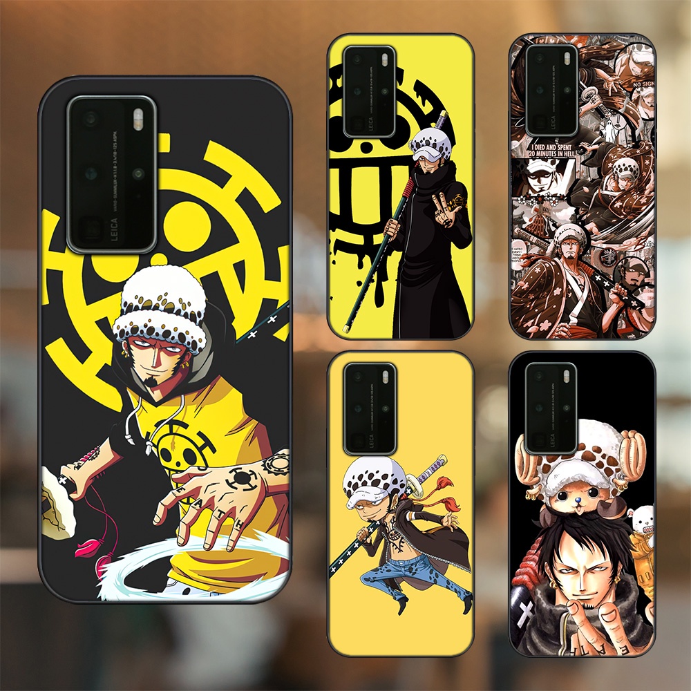 Ốp lưng Huawei P40 Pro viền đen in hình Law One Piece