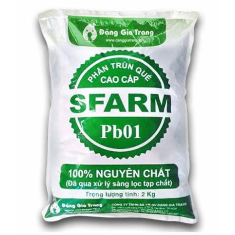 Phân trùn quế (đã qua xử lý) SFARM PB01 - bao 2kg