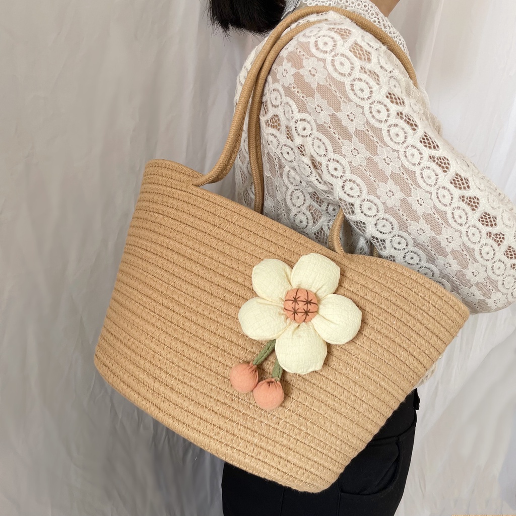 [Mới] INS thời trang túi xách nữ một vai thường túi xách dung tích lớn mùa hè túi tote phù hợp