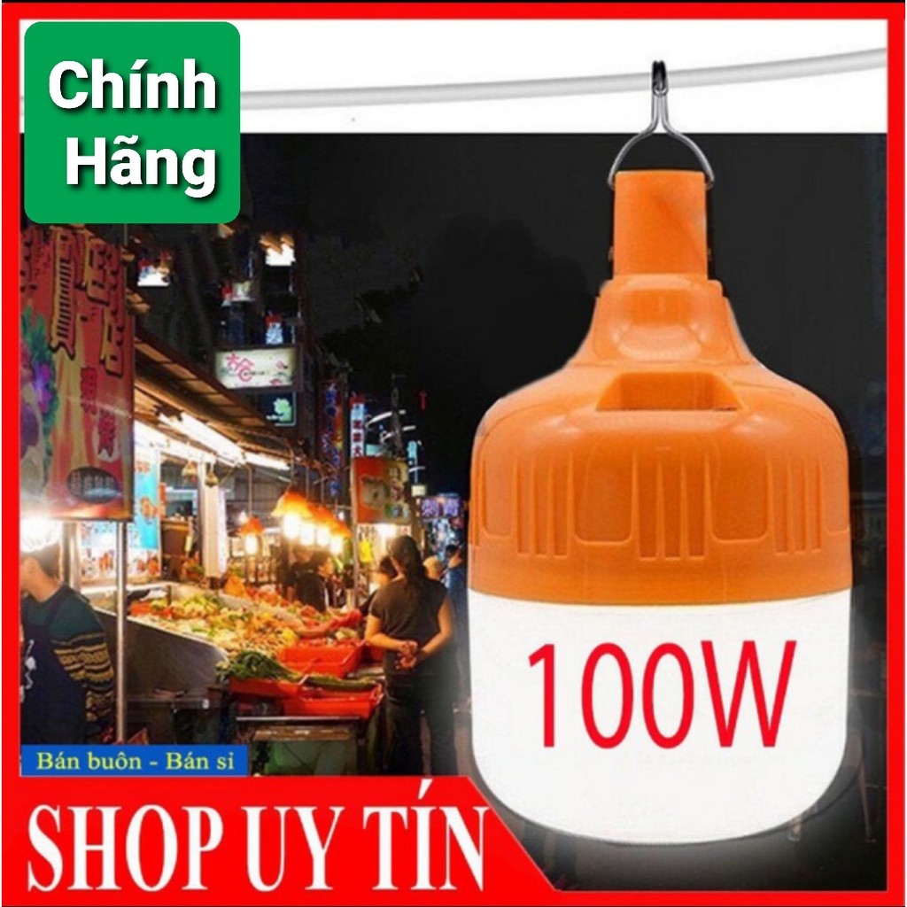 [ Siêu Sáng 100w ] Bóng đèn tích điện , Bóng  tích điện 100w ,có móc treo , Loại 1