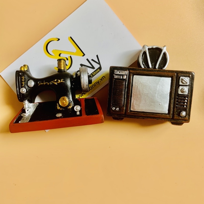 Nam châm hít dán dính trang trí tủ lạnh, tủ sắt, lò nướng, lò viba hình ảnh đồ dùng phong cách cổ điển