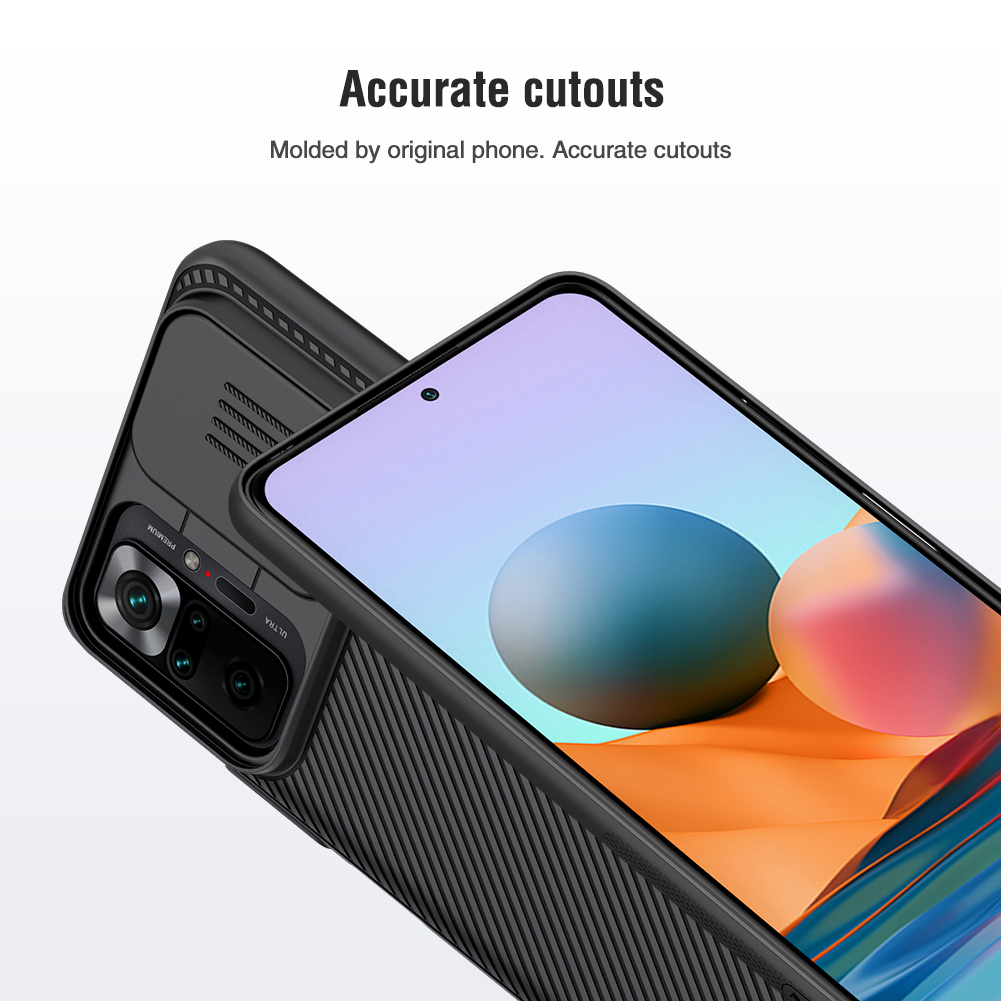 Ốp Điện Thoại Nillkin Camshield Cho Xiaomi Redmi Note 10 Pro / Redmi Note 10 Pro Max Kèm Miếng Che Camera Bằng Pc Cứng