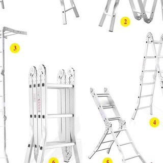 Thang nhôm gấp đa năng 4 đoạn SUMIKA SK 603 màu trắng 3.4m - LHệ Gian Hàng để nhận KM Ạ
