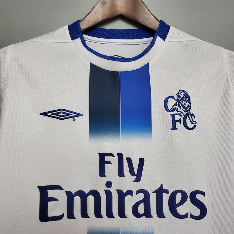 03-05 Chelsea Xa trắng tay áo dài Retro bóng đá Jersey