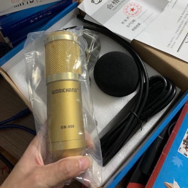 Combo mic livestream BM-900 và sound card V8 bản tiếng anh có autotune