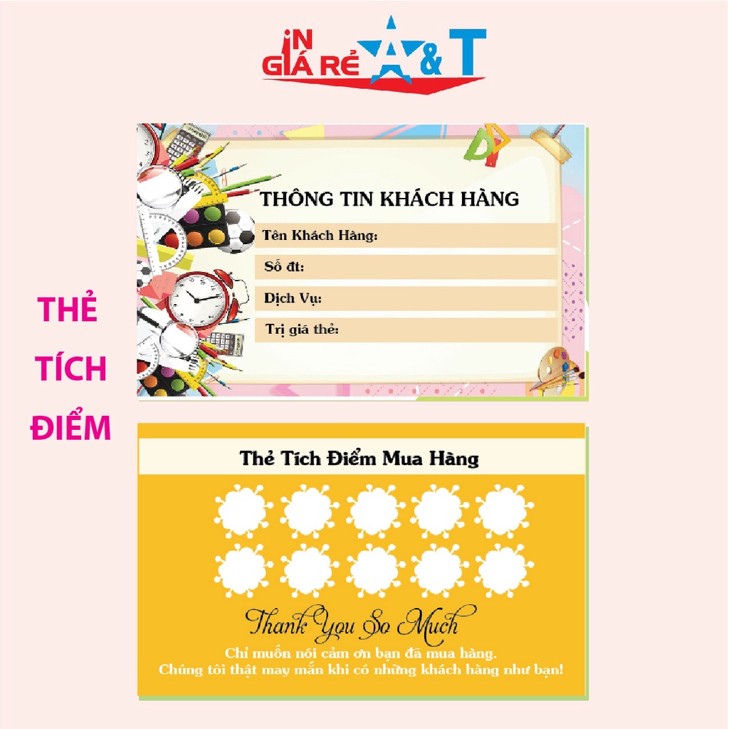 THẺ TÍCH ĐIỂM GIÁ RẺ - CARD TÍCH ĐIỂM MUA HÀNG