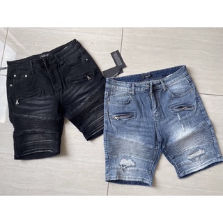 ✨CHUẨN 1:1✨Quần bò Balman lỡ 2 khoá đùi chất bò nhập khẩu_Quần jeans cộc Nam hàng xuất khẩu New