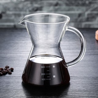 ♥▪400Ml Pour Over Coffee Maker Drip Thicken Glass Percolators