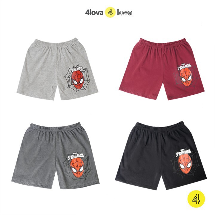 Quần short 4LOVA chất liệu cotton họa tiết cá tính cho bé trai
