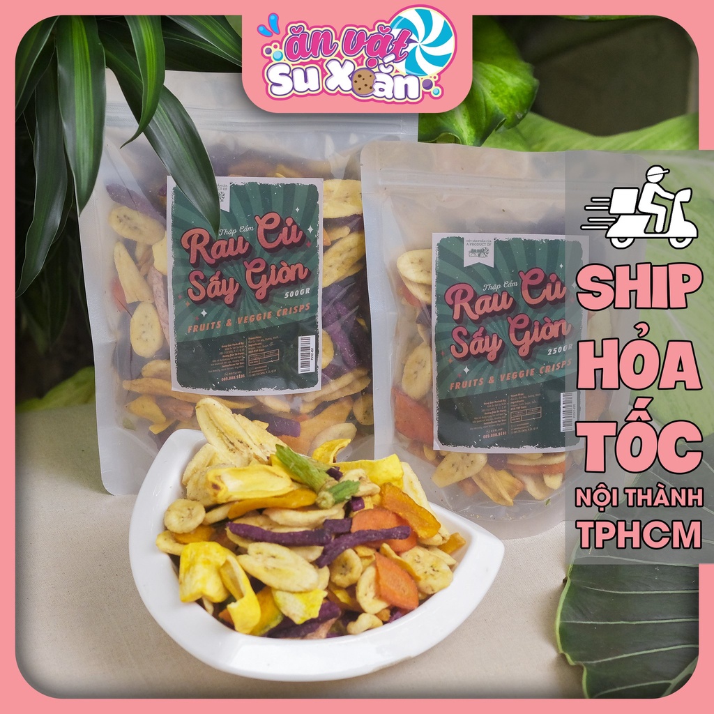 Thập cẩm rau củ sấy giòn Ăn Vặt Su Xoắn