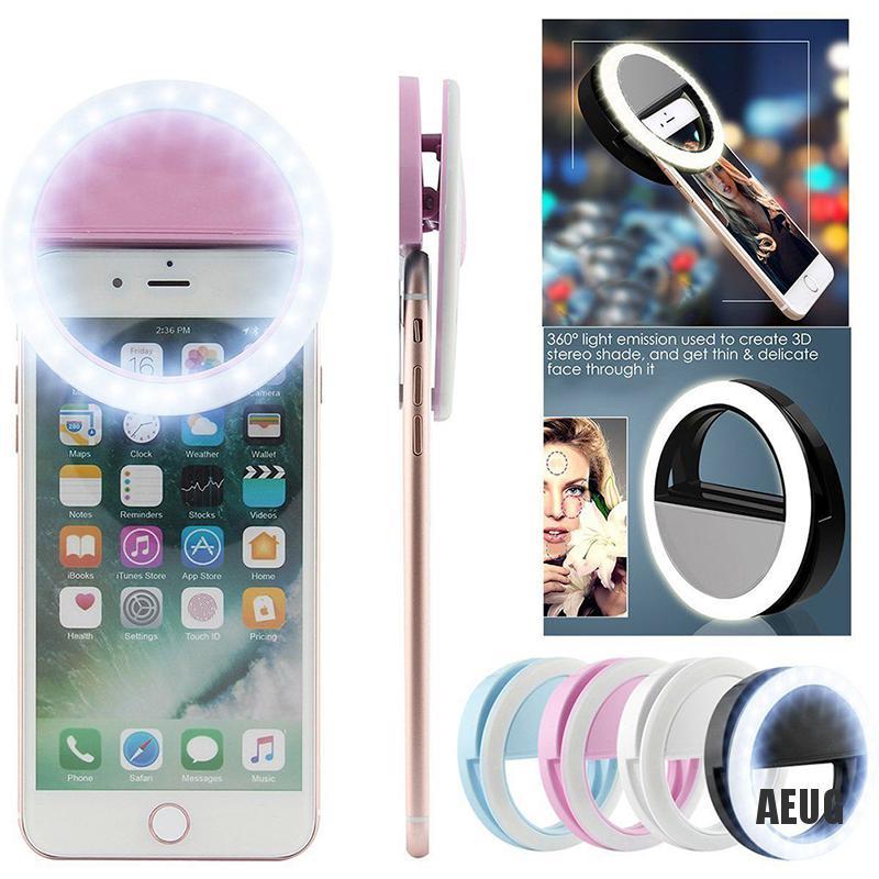 Đèn Led Tròn Gắn Điện Thoại Hỗ Trợ Chụp Ảnh Selfie