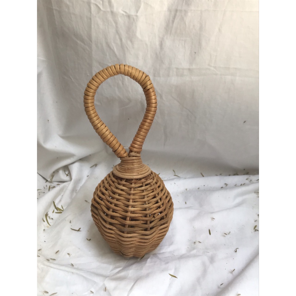 Chuông Đồ Chơi Cho Bé- Chất Liệu Mây Đan Thủ Công - Có Thể Làm Đạo Cụ Chụp Hình Hoặc Trang Trí Phòng Cho Bé Rất Xinh Xắn