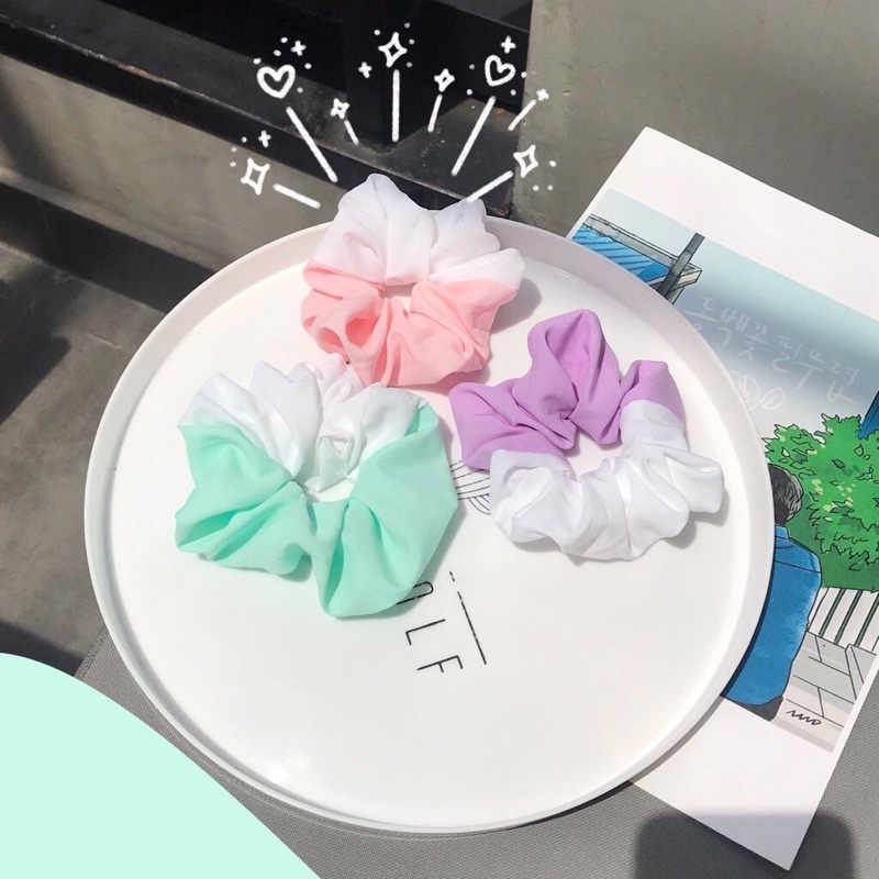 CỘT TÓC VẢI SCRUNCHIES TRƠN , PHỐI MÀU
