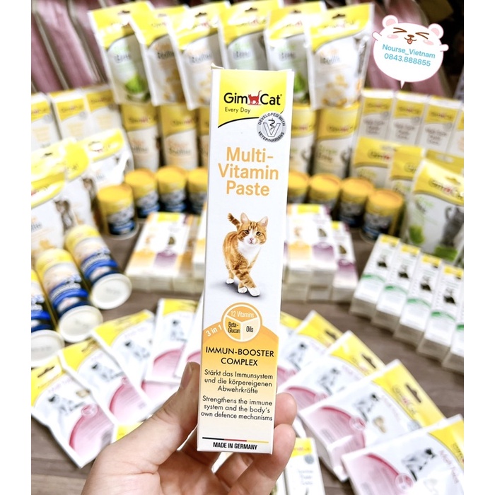 Combo Gel Gimcat hỗ trợ tiêu búi lông và bổ sung dinh dưỡng cho mèo (50gr)