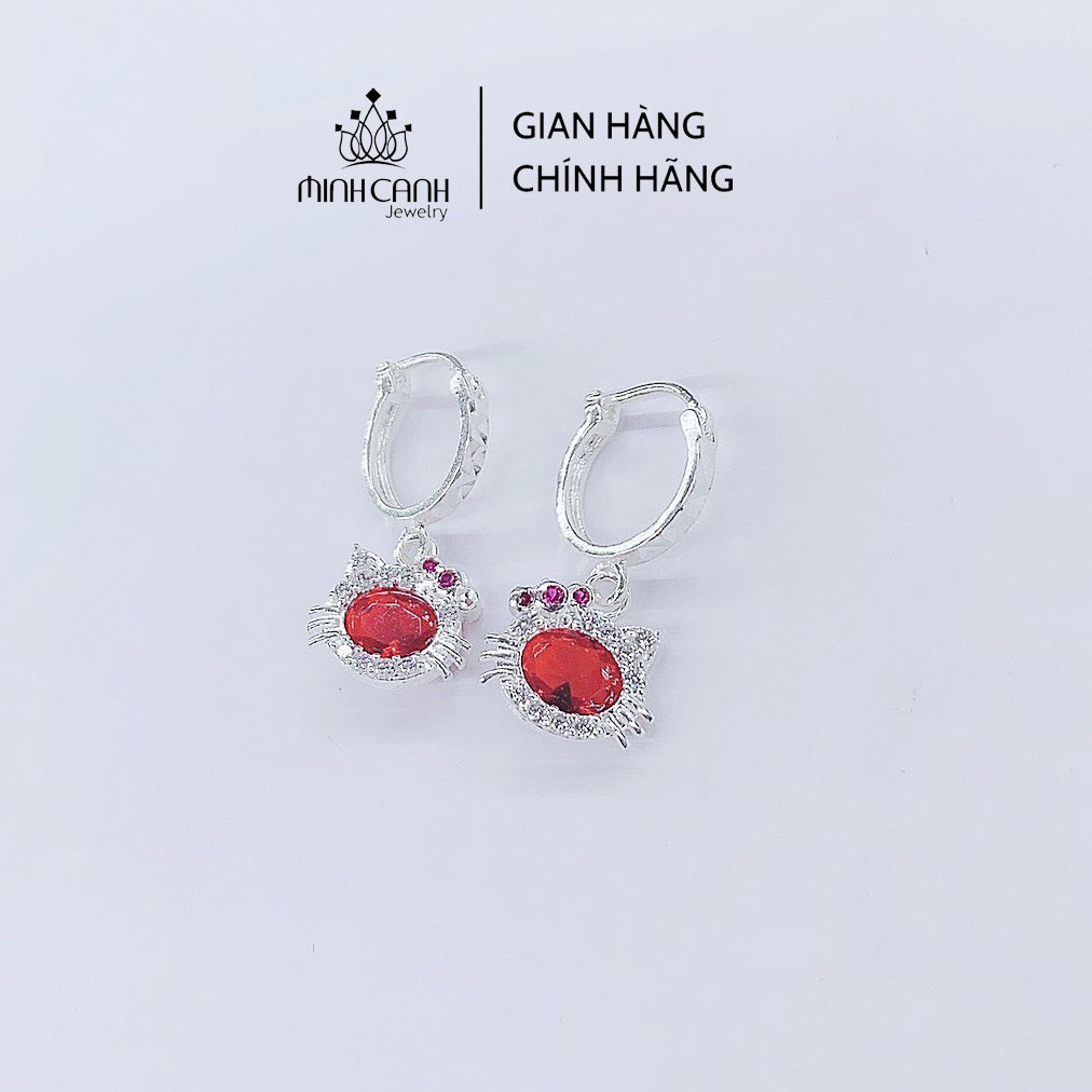 Bông Tai Hình Con Mèo Cho Bé Gái Bạc Ta - Minh Canh Jewelry