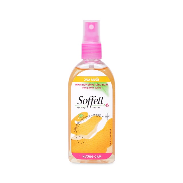 Xịt xua đuổi, chống muỗi Soffell 80ml (Phun sương - Hiệu quả 8 giờ)(Dùng cho bé trên 4 tuổi)[sofell, soffel, sofell]