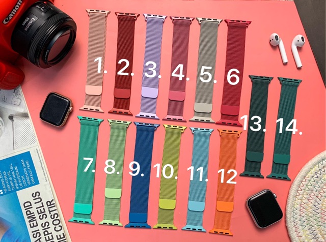 Dây thép milanese dành cho Apple Watch bảng màu mới