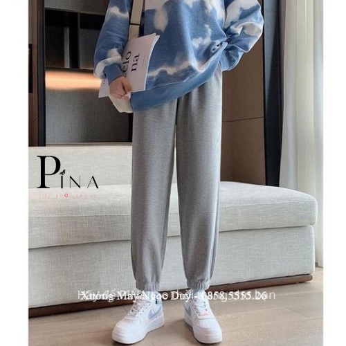 Quần ống rộng nữ, quần jogger nữ bo gấu vải nỉ da cá mềm mịn nhiều màu đủ size năng động. | BigBuy360 - bigbuy360.vn
