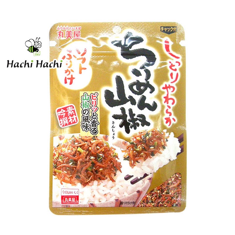 Gia vị rắc cơm cá cơm trắng và tiêu nhât Marumiya Shokuhin loại mềm 28g - Hachi Hachi Japan Shop
