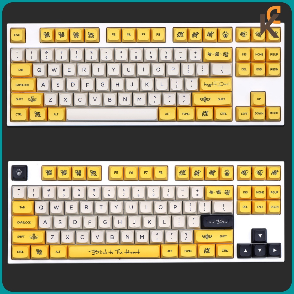 Keycap Honey Bee Angel Devil- CAO 9mm DÀY 1.5mm Dành Cho Bàn Phím Cơ