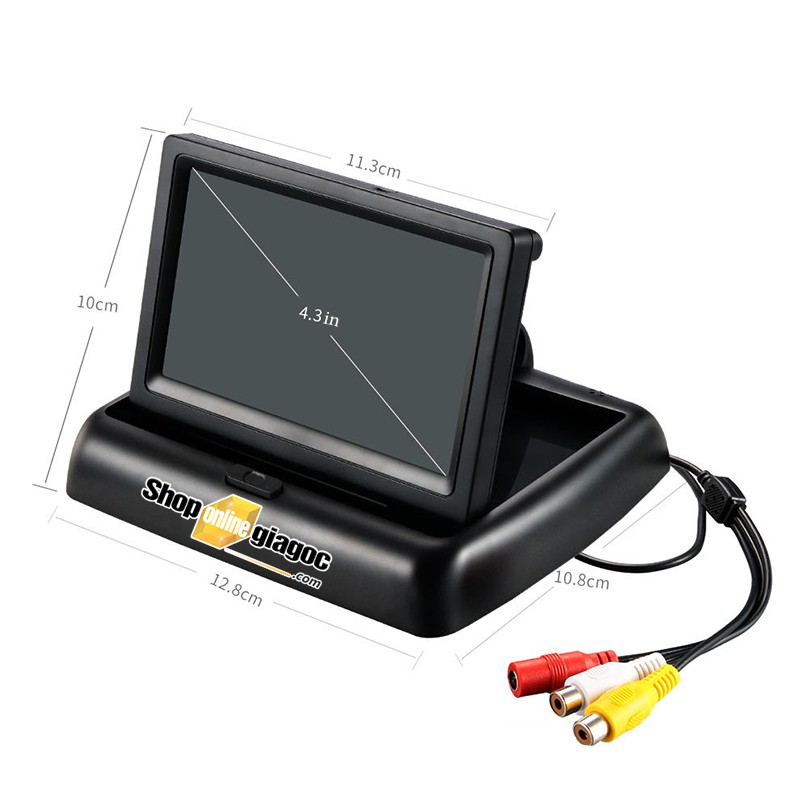 Màn Hình LCD Ô Tô 4.3 Inch HD 2 Cổng AV Loại Gấp