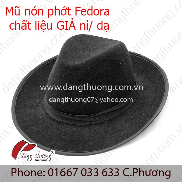 [HÀNG CÓ SẴN] [SHIP HỎA TỐC] Mũ nón phớt fedora chất liệu nỉ/ dạ THẬT 100%, vành nhỏ/ trung/ lớn