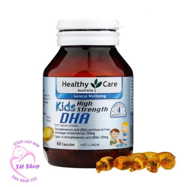 DHA Healthy Care 60 Viên Cho Bé, DHA Hương Chanh Cho Bé Từ 4 Tháng +